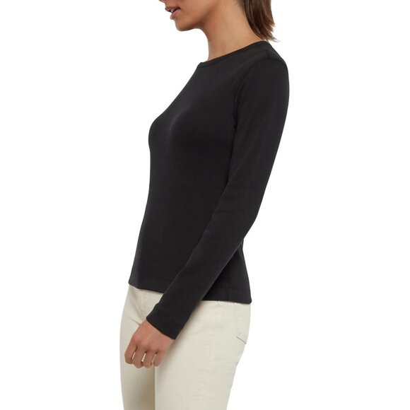 NEW Three Dots Womens Knit Long Sleeve Top TD005107 Black XL - Picture 3 of 9